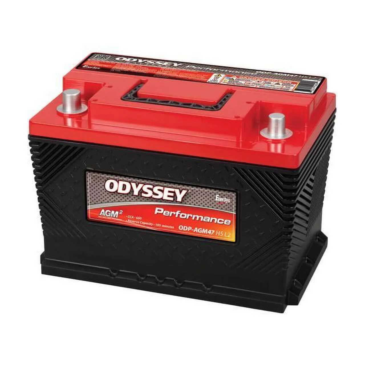 2025 Odyssey Auto Accu ODP-AGM47 H5 L2 Performance AGM �C 12V, 600 CCA, Groep 47 / H5 / L2