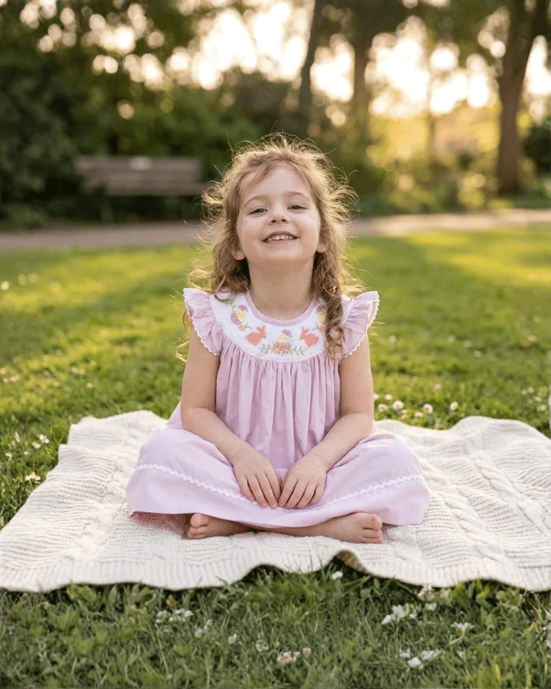 Light Purple Smocked Bishop Dress