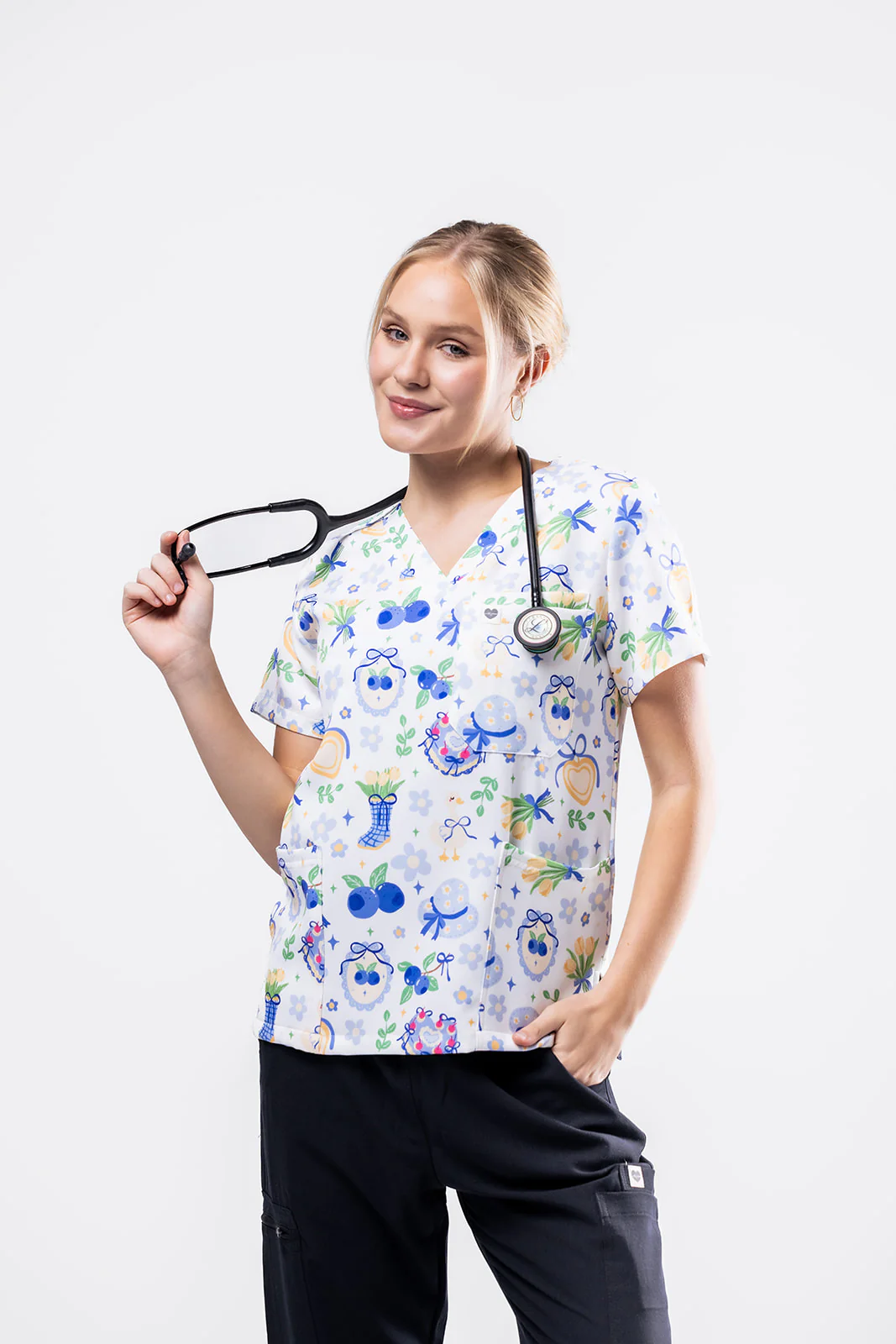 Coquette Scrub Top