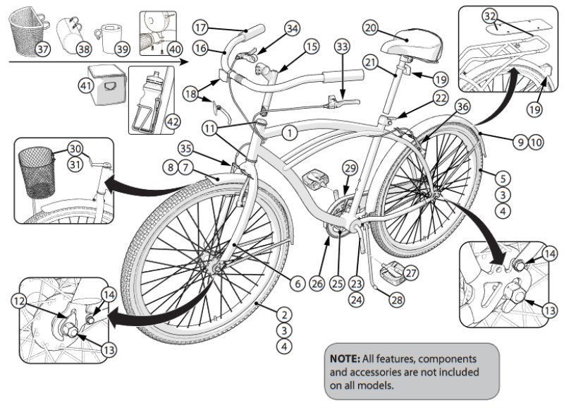 Huffy Nassau 24 Kids Cruiser Bike – Pink