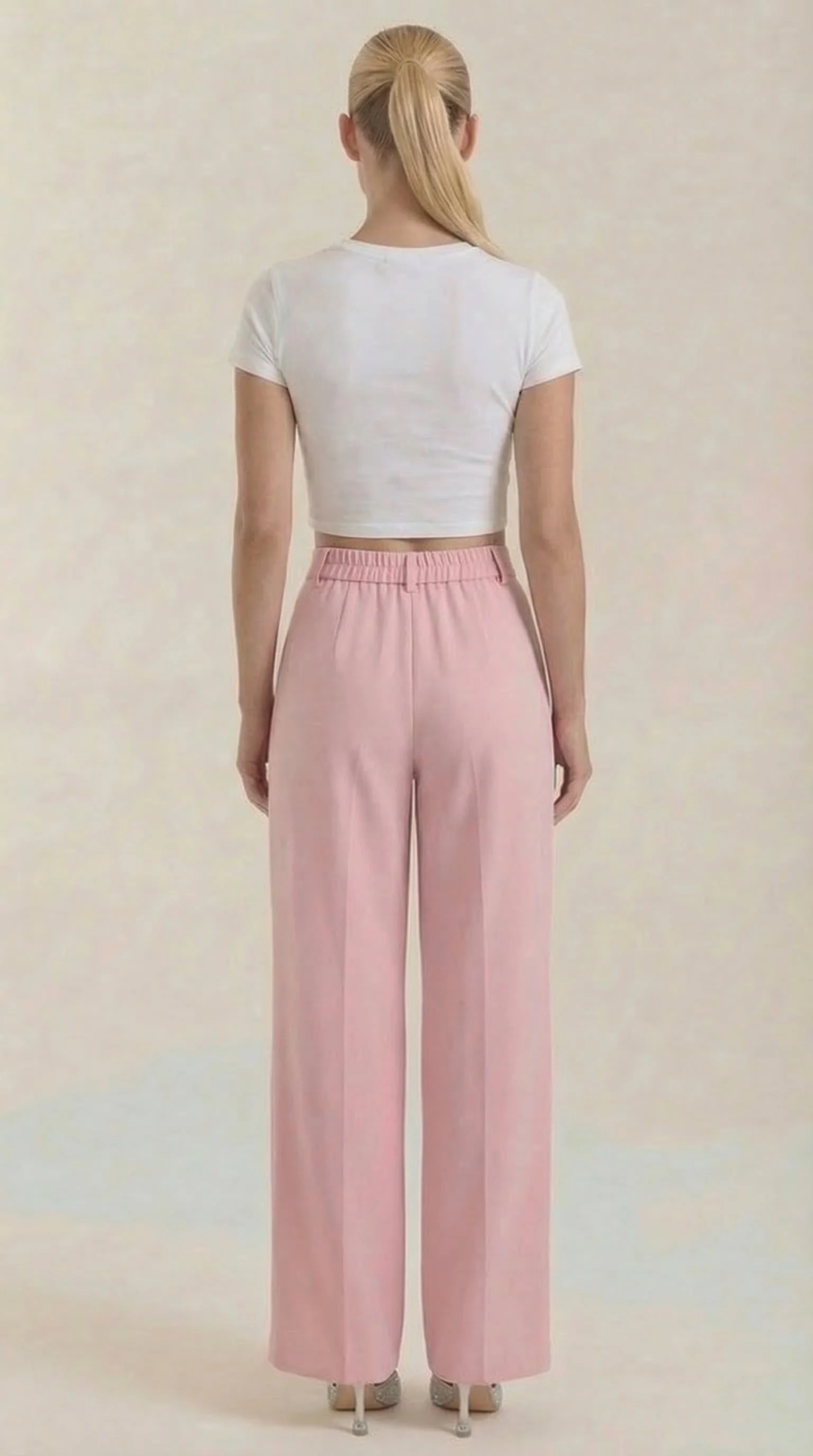 High Waist Stoffhose
