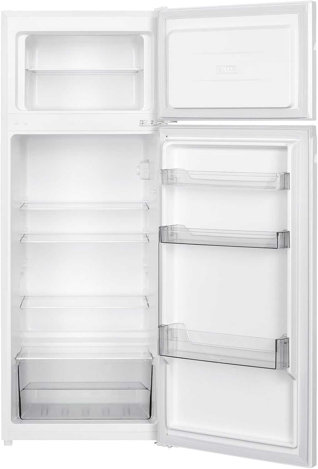 Bauknecht K55T0 413W Freistehende Kühl-Gefrierkombination/Gefrierfach oben/Doppeltürer/EEK D / 4 Ablagen / 1 Obst- und Gemüseschublade/weiß