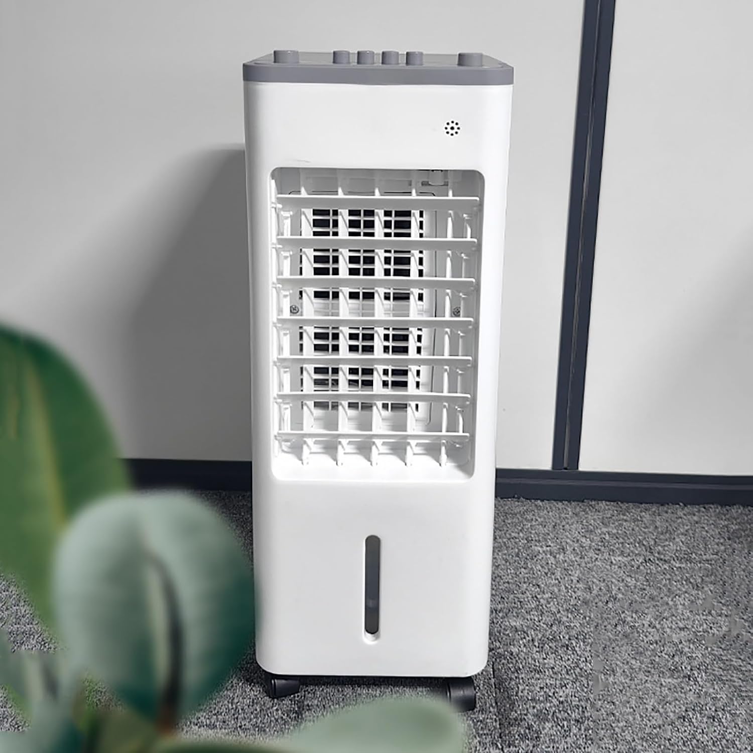 Persönlicher Standventilator, Wasserkühlungsventilator, tragbarer Luftkühler, großer Abstrahlwinkel, für Schlafzimmer, Wohnzimmer und Esszimmer