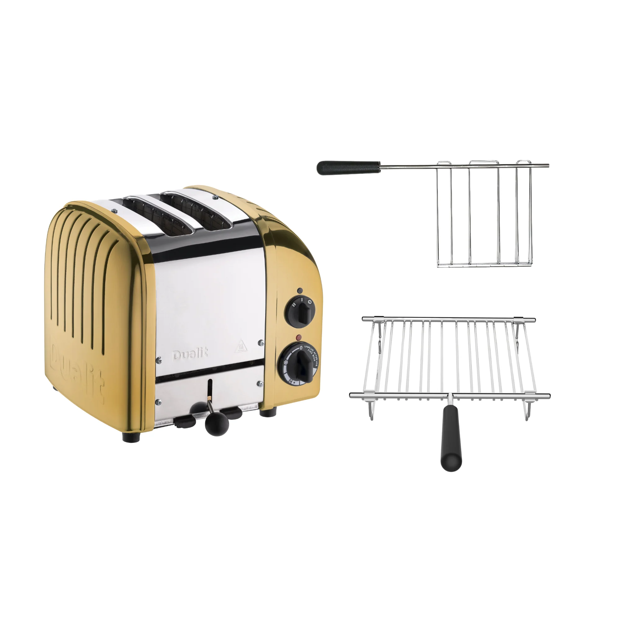 2025 Dualit Toaster Set 2 �C 2-sleuf Broodrooster met Broodjeshouder en Sandwich Tang