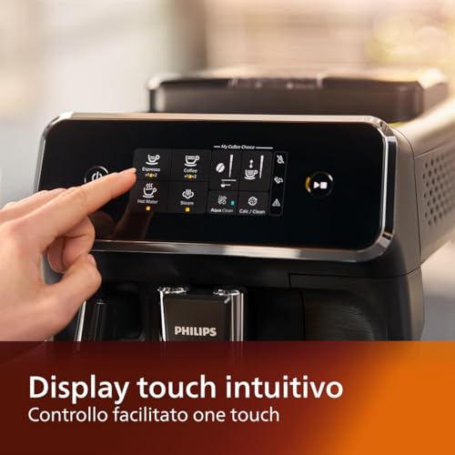 Philips 2200 Series Macchina da Caffè Automatica   Montalatte Classico, Display Touch Intuitivo, Nero Opaco (EP2220/10) : Amazon.it: Casa e cucina