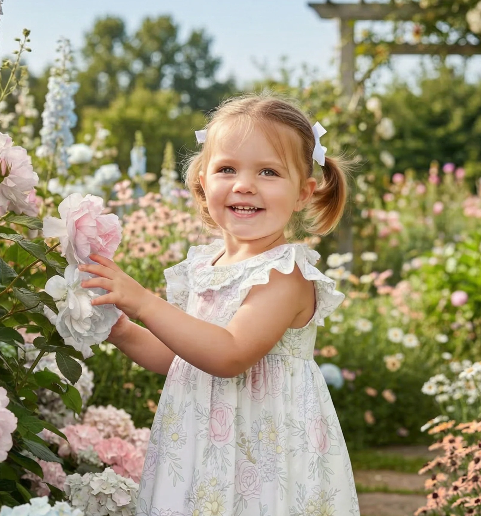 Bouquet Floral Ruffle Dress