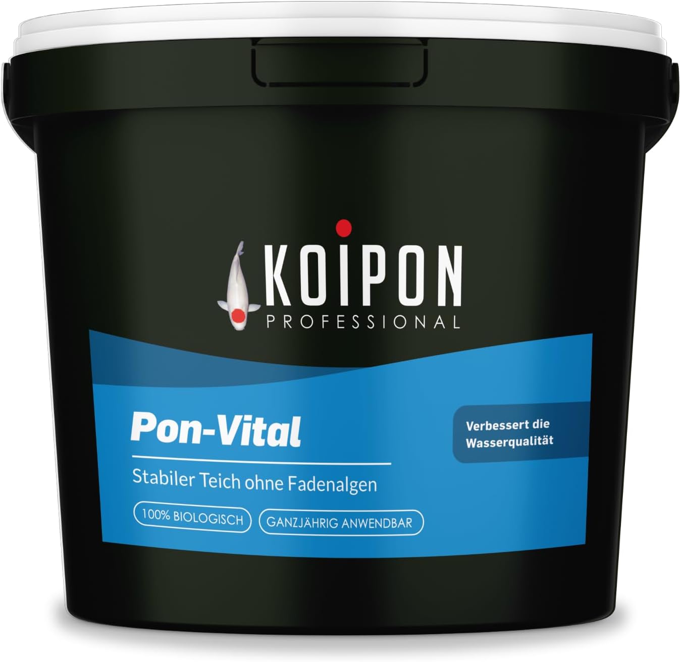 KOIPON Pon-Vital 25 kg, Die 100% biologische Alternative zum Fadenalgenvernichter gegen Algenwachstum und Fadenalgen im Gartenteich