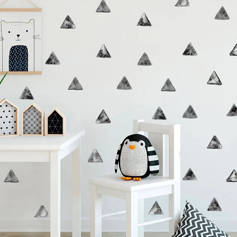 Geometric Wall Decal Collection For Kids Room, Mountain and Cactus Wall Decals