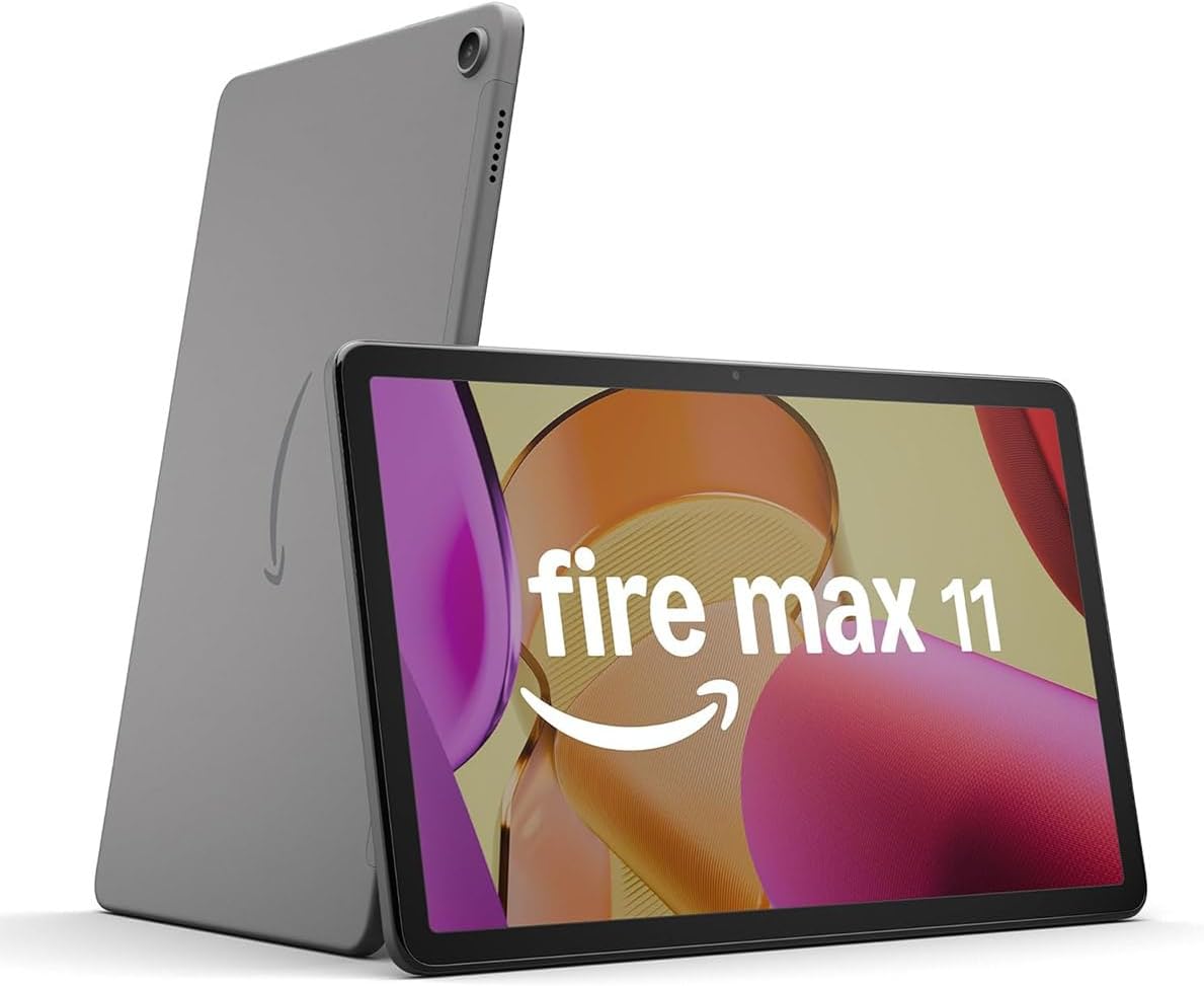 Like-New Amazon Fire Max 11 tablet (newest model) vivid 11�� display, all-in-one for streaming, reading, and gaming, 14-hour battery life, optional stylus and keyboard, 64 GB, Gray
