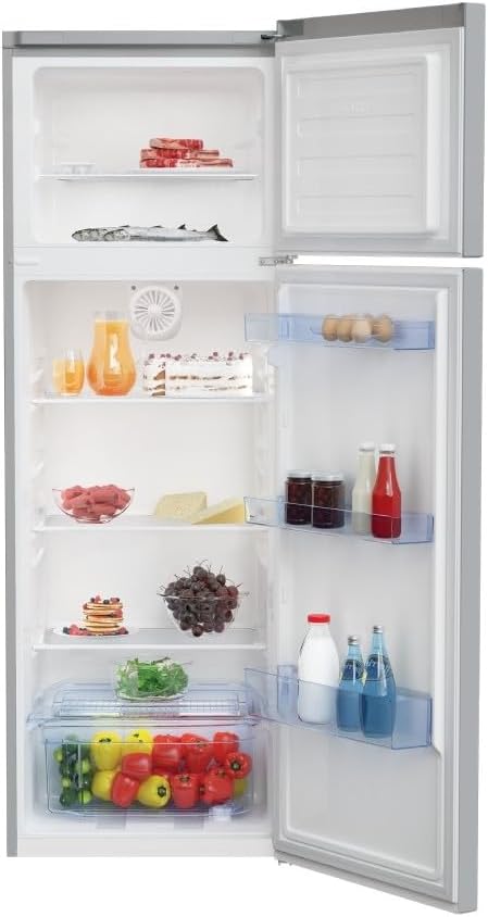 Beko - RDSA310M40SN - Kühlschrank mit zwei Türen, ClasseE, Kompressor ProSmart™Inverter, statisch, Volumen 306 l mechanische Steuerung, Farbe Silber, 39dBA