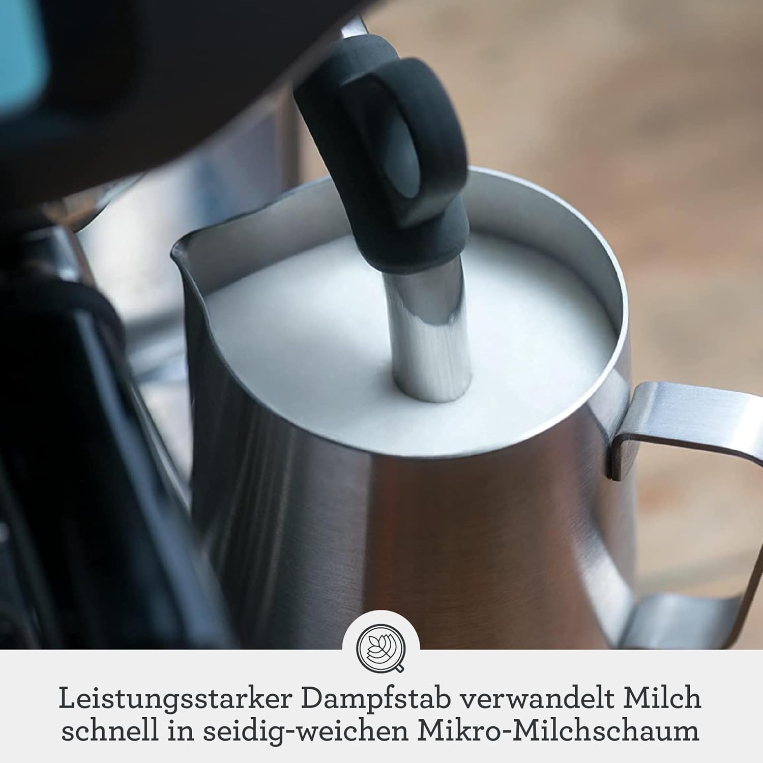 Sage Appliances the Barista Pro Espressomaschine und Kaffeemaschine mit Milchaufschäumer, Siebträgermaschine, SES878BTR, Mattschwarz