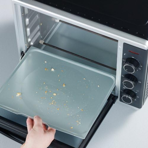 SEVERIN Back- und Toastofen mit Umluftfunktion, Mini Backofen mit Grillrost, Backblech, Drehspie und Pizzastein, vielseitiger Heiluftofen mit 42 L Kapazitt, 1.800 W, schwarz, TO 2058