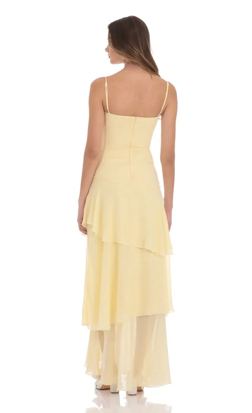 Maxikleid mit Herz-Ausschnitt und R��schen f��r Hochzeitsg?ste