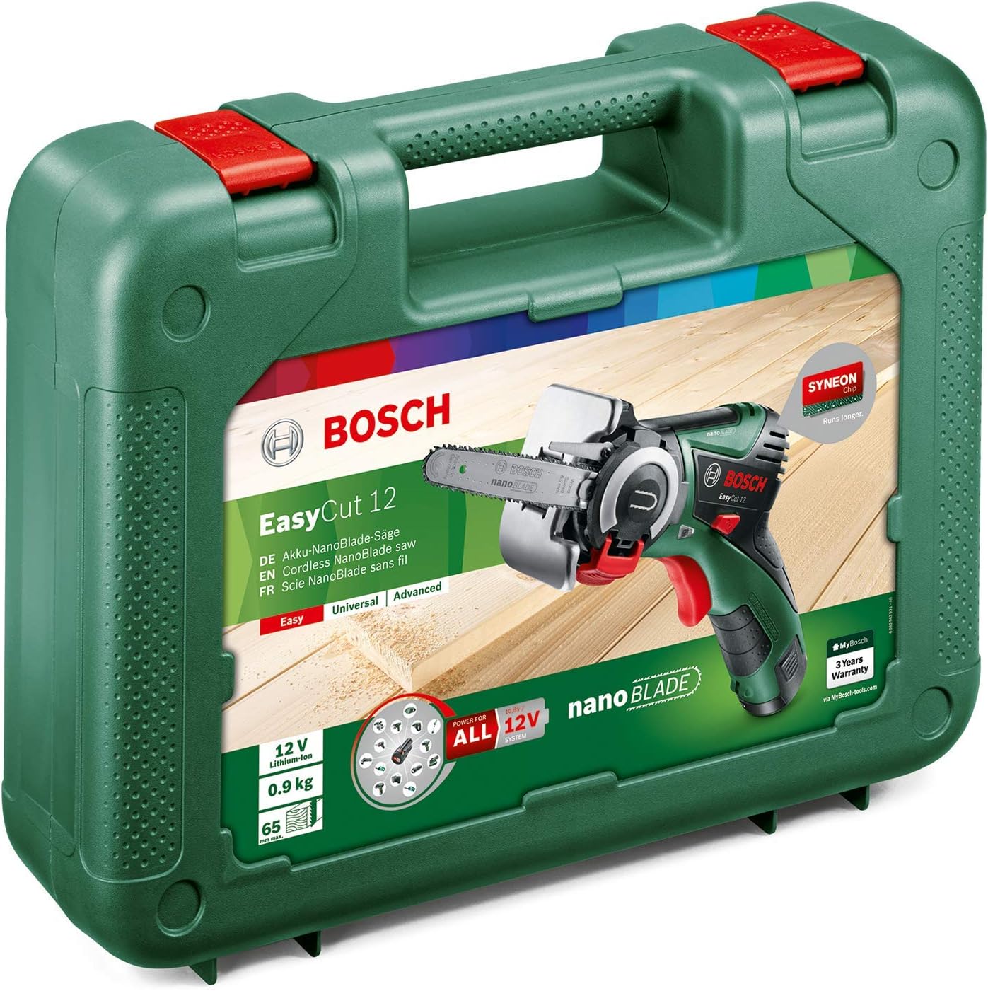Akku Säge EasyCut 12 (1 Akku, 12 Volt System, NanoBlade Technologie, im Koffer) + Sägeblatt NanoBlade (für Holz du synthetische Materialien)