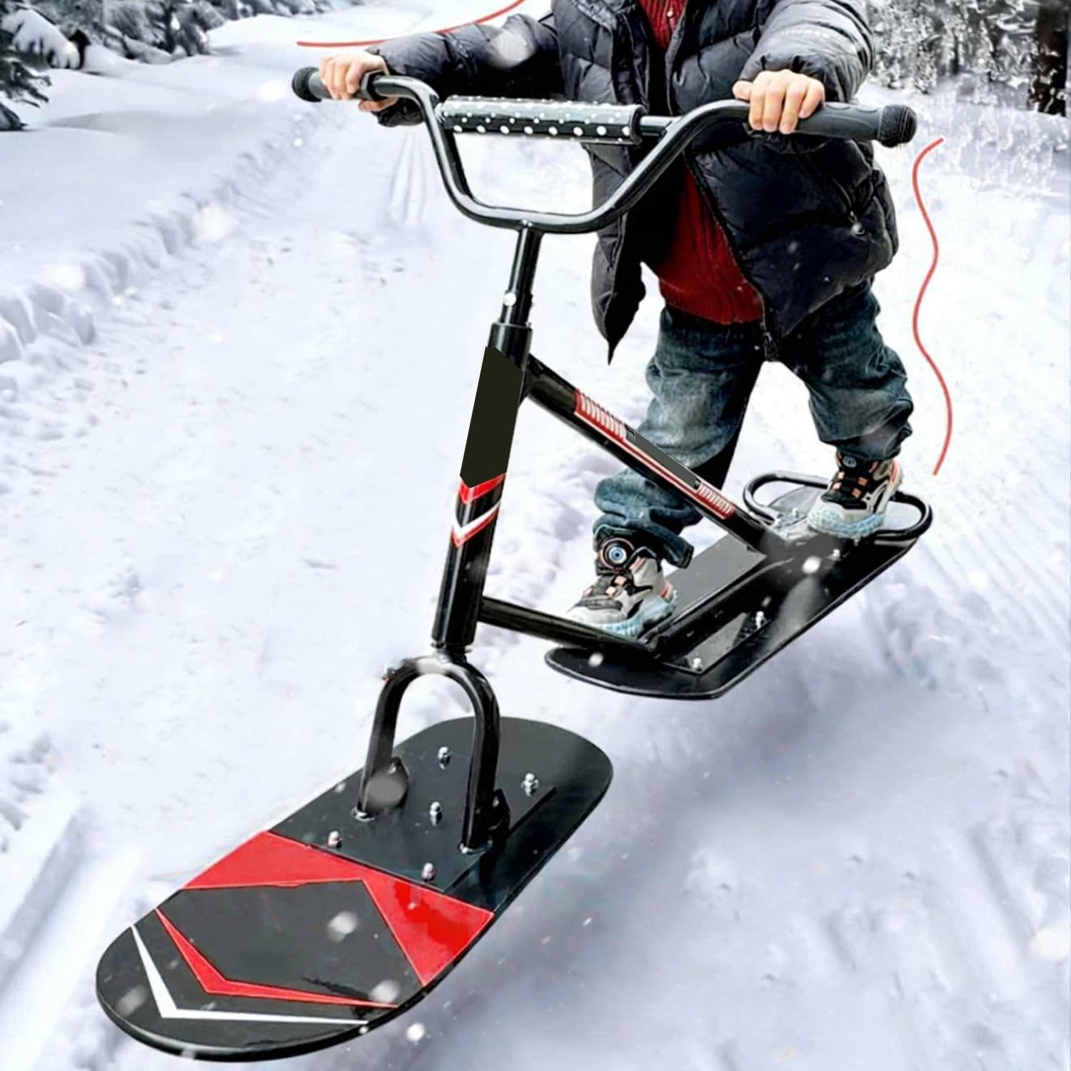 360° drehbarer Lenker Schneescooter | Mehrzweck-Winterspielzeug für Kinder und Erwachsene | Outdoor Schlitten und Gleitbrett