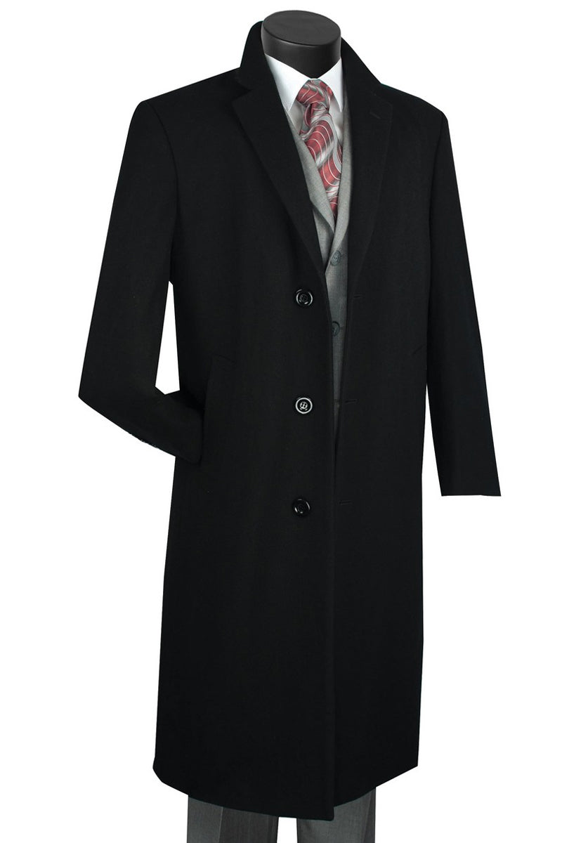 Men’s vinci Full Length Wool & Cashmere Overcoat