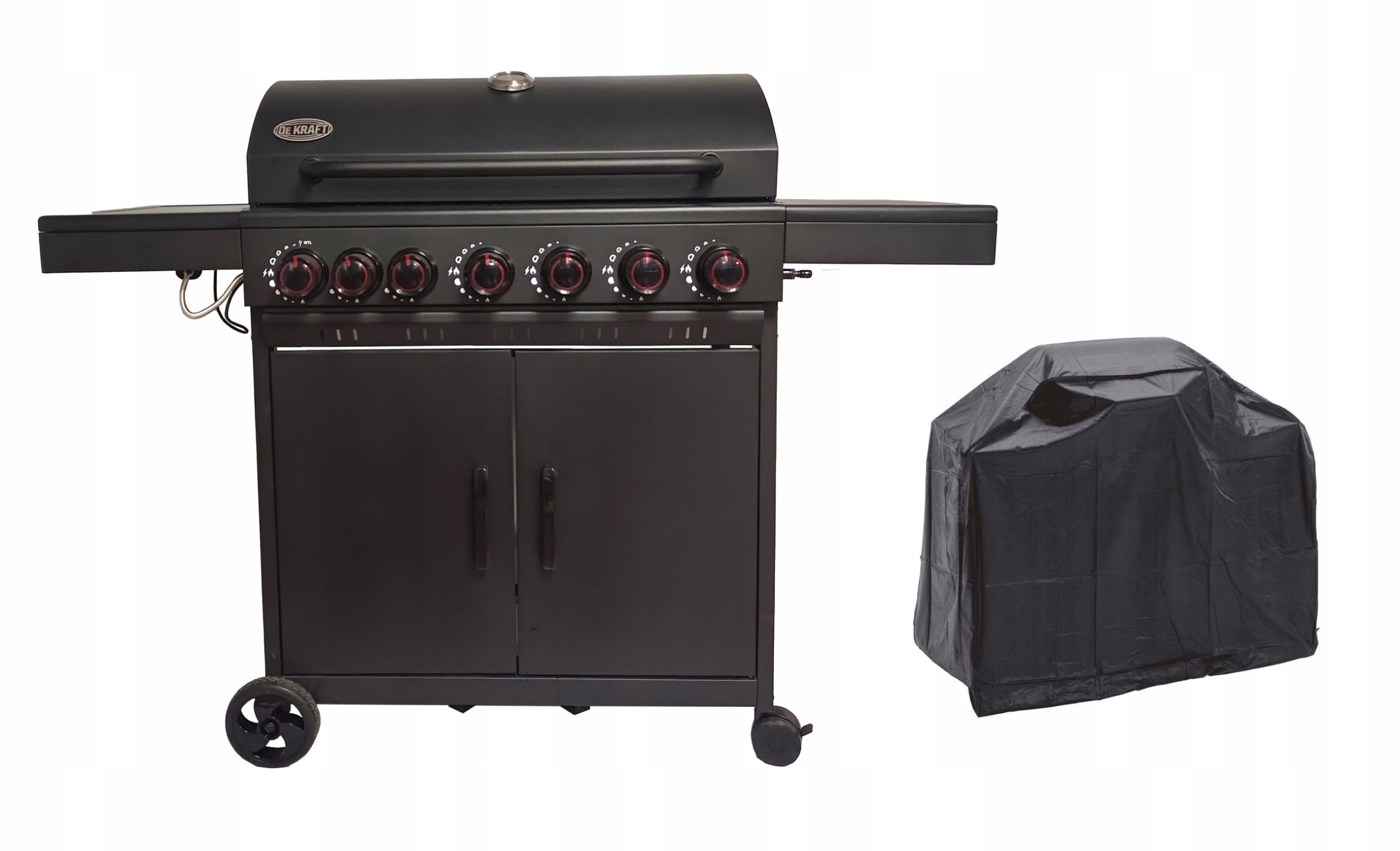 GRILL GAZOWY DEKRAFT ( NEVADA XXL 6+1 ) 15,1 kW ruszt żeliwny + pokrowiec