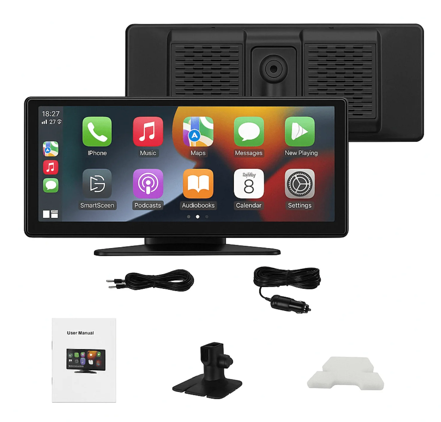 10.26 Inch Universal Car Radio Multimedia Player Wireless CarPlay & Android Auto, MP5 Video Player with WiFi