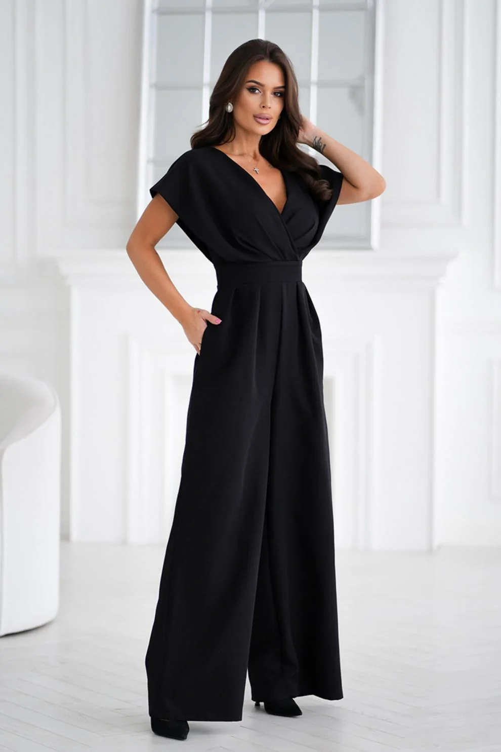 Taillierter Jumpsuit mit Puff?rmeln f��r Damen