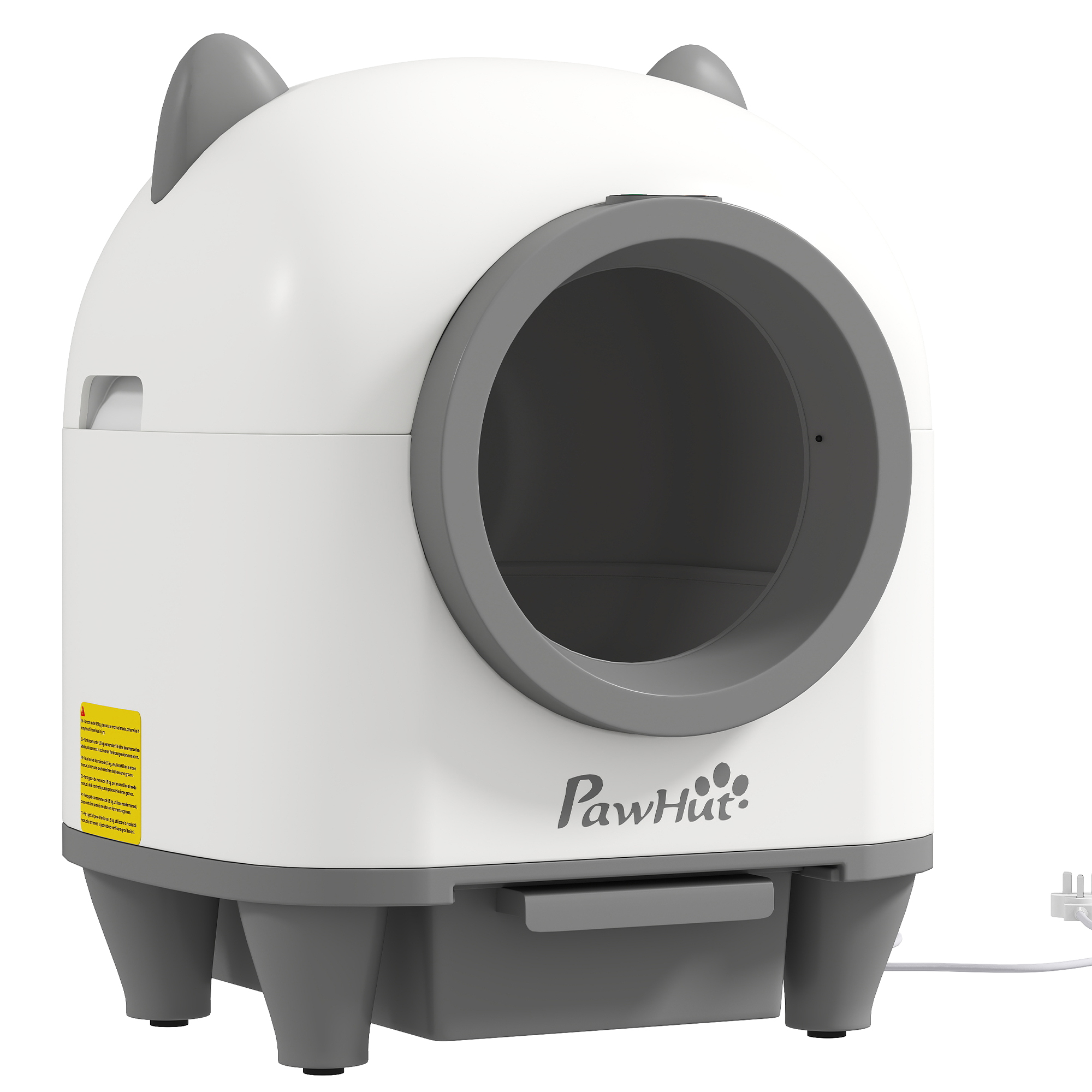 PawHut Zelfreinigende Kattenbak met App-besturing 80 L Geurbestrijding voor Meerdere Katten