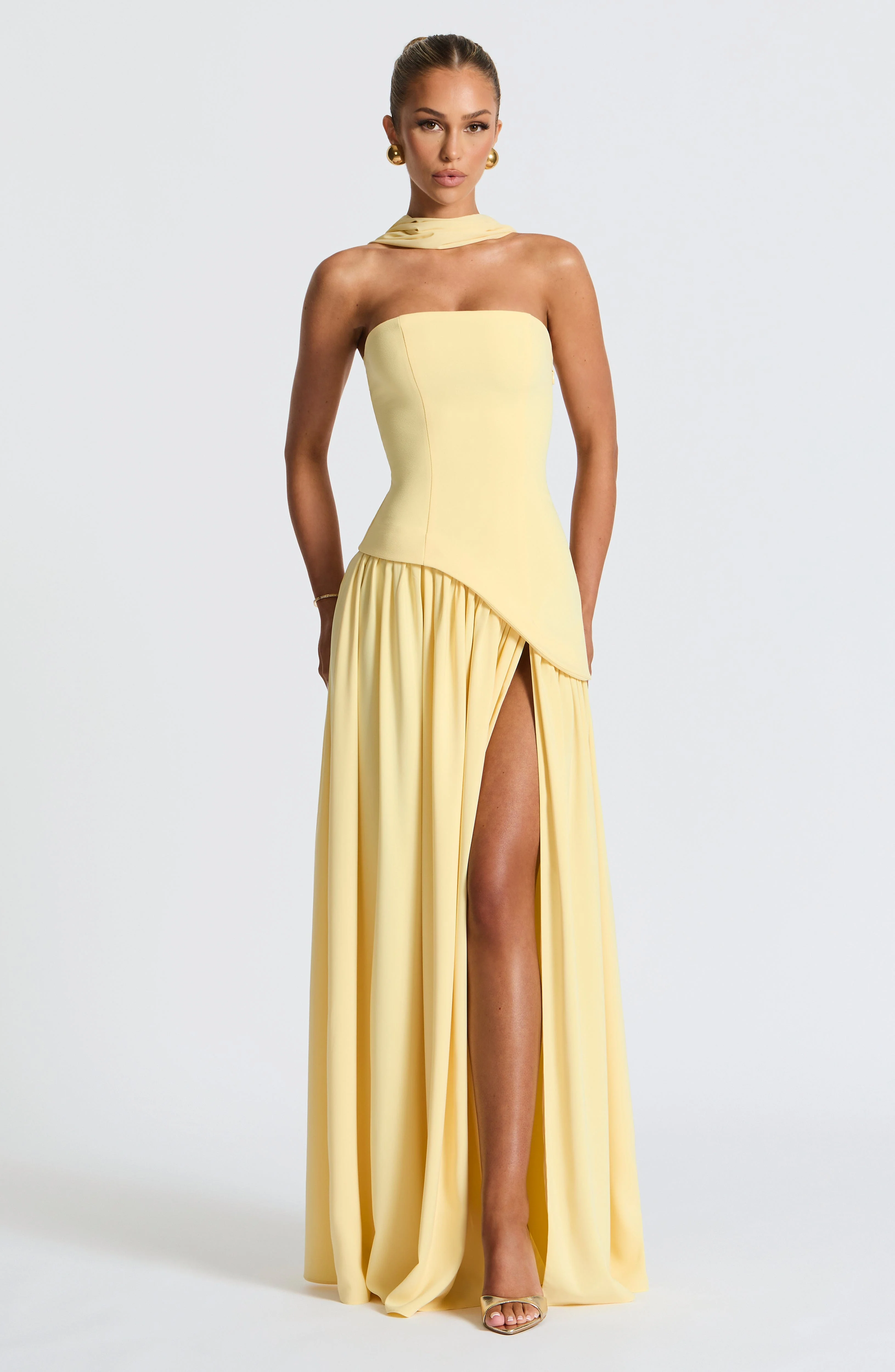 Elegantes Maxikleid mit Schlitz