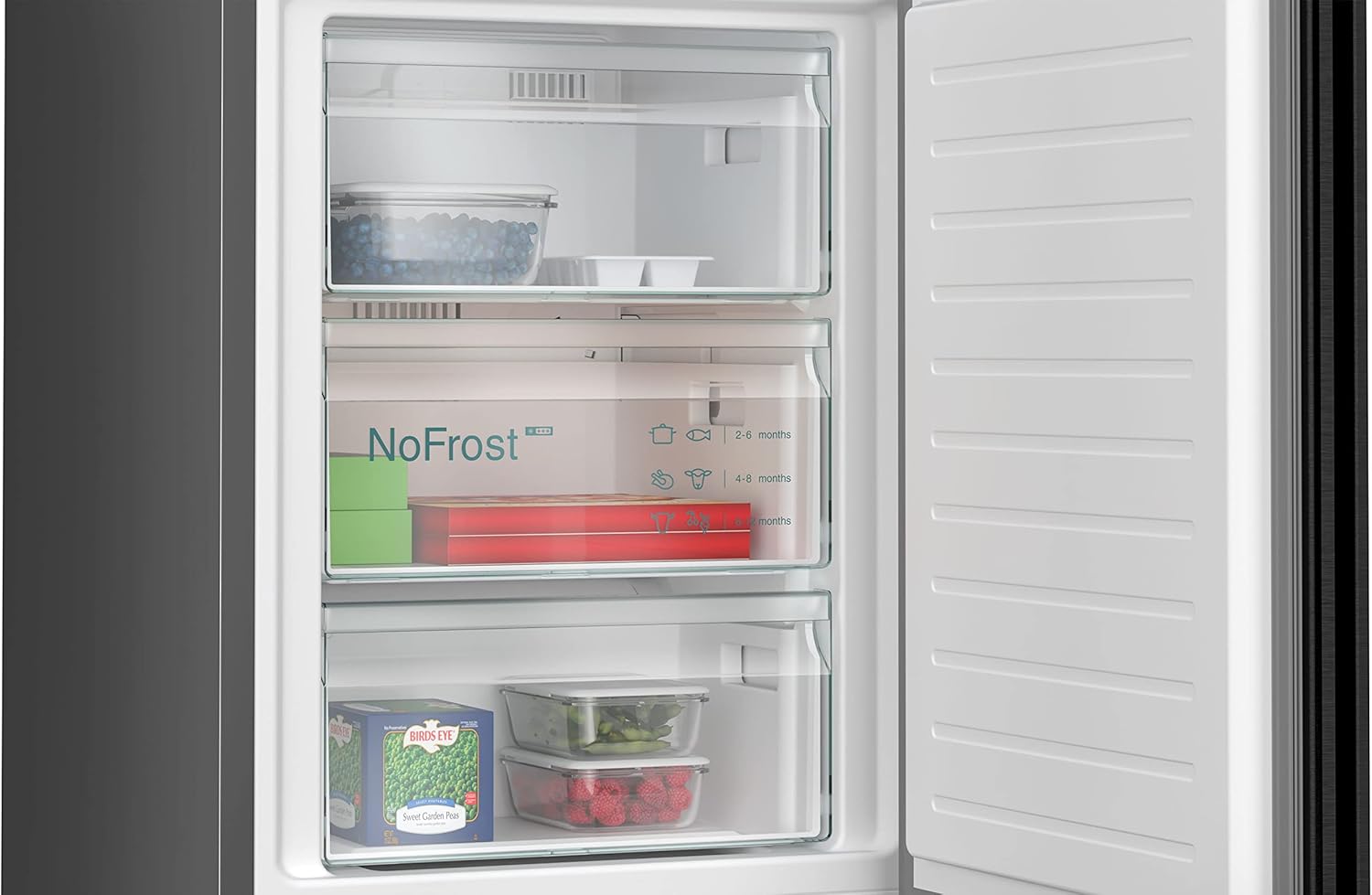 Siemens KG39NXXBF iQ500 Kühl-Gefrier-Kombination, 203 x 60 cm, 280 L Kühlen & 119 L Gefrieren, hyperFresh Box ideal Kühlung für Obst und Gemüse, noFrost, LED Beleuchtung