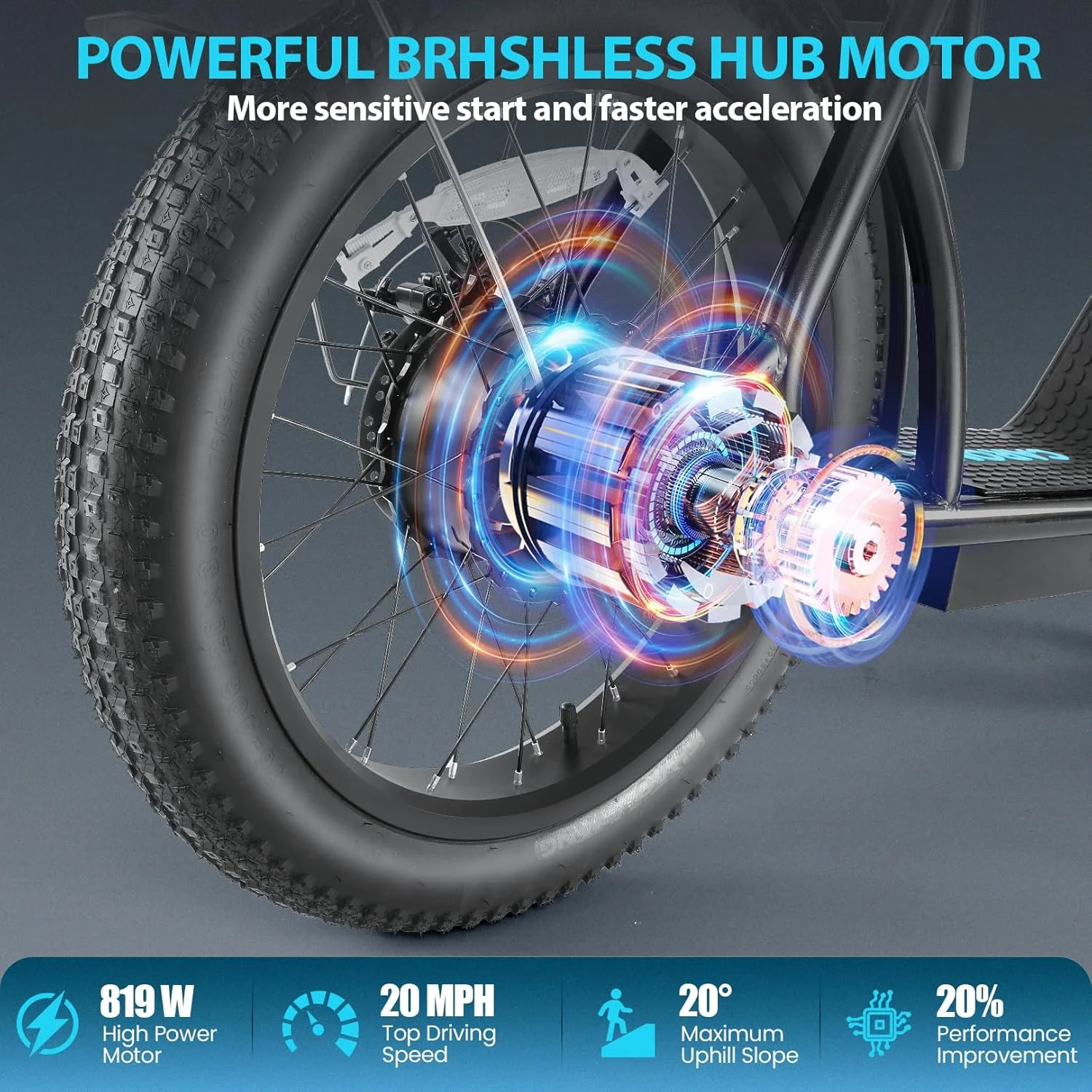 Caroma Peak 800W Foldable Adult Electric Scooter with 20-inch Wide Tires, 48V Battery, Basket, and Adjustable Seat