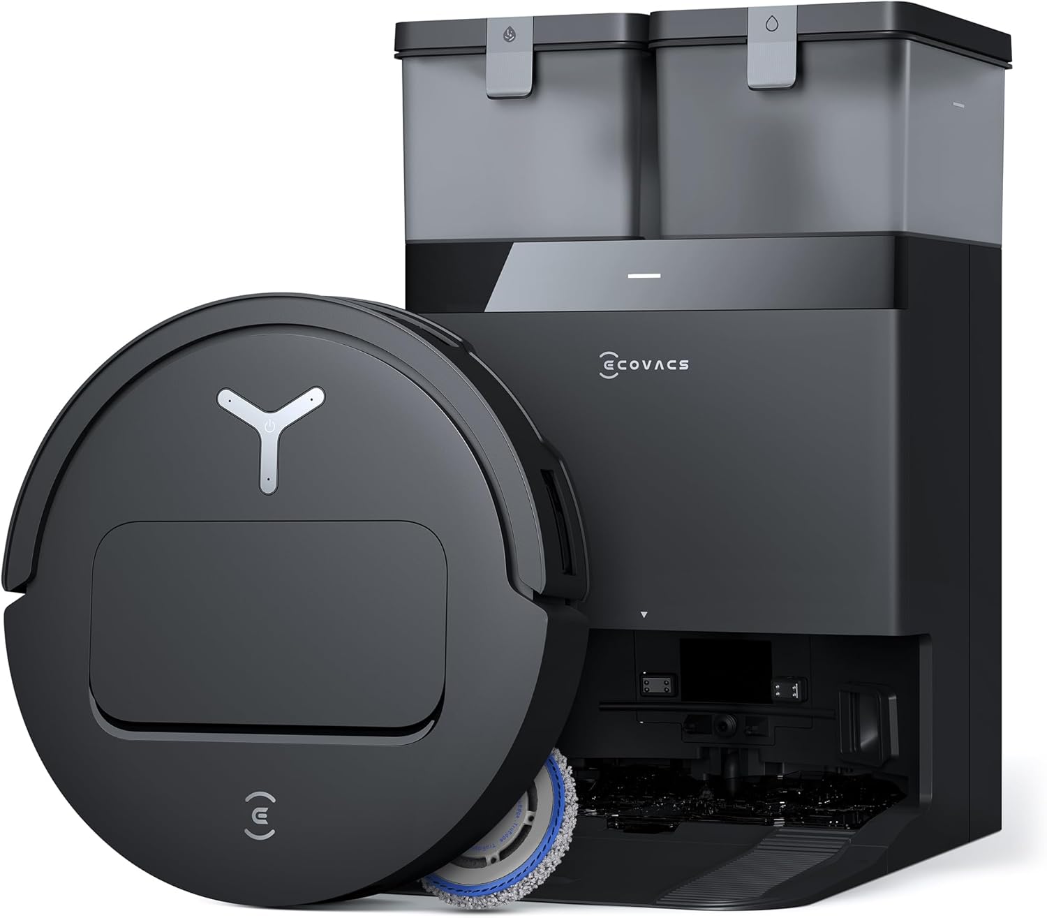 ECOVACS DEEBOT T50 PRO Omni Gen2 robot odkurzający z funkcją wycierania, wysunięta szczotka boczna i mop, 21 000 Pa, automatyczne dodawanie roztworu czyszczącego, pranie mopa w gorącej wodzie 75°C