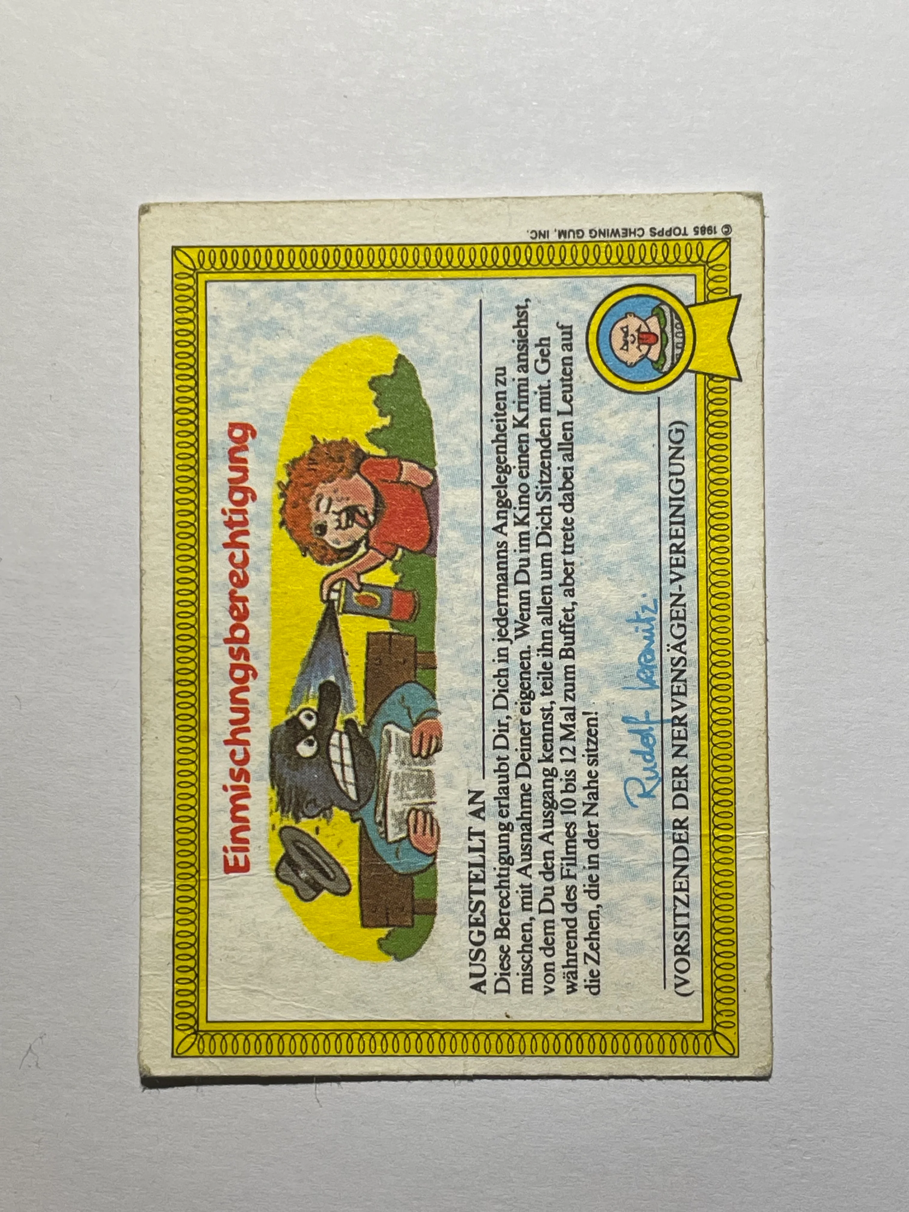 Garbage Pail Kids | German Test Set | 1985