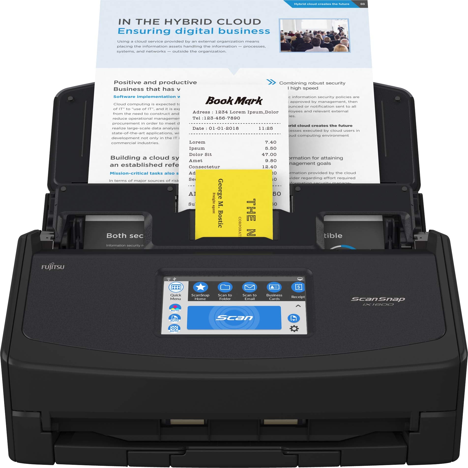 ScanSnap Wireless or USB High-Speed Cloud Enabled Document, Photo & Receipt Scanner