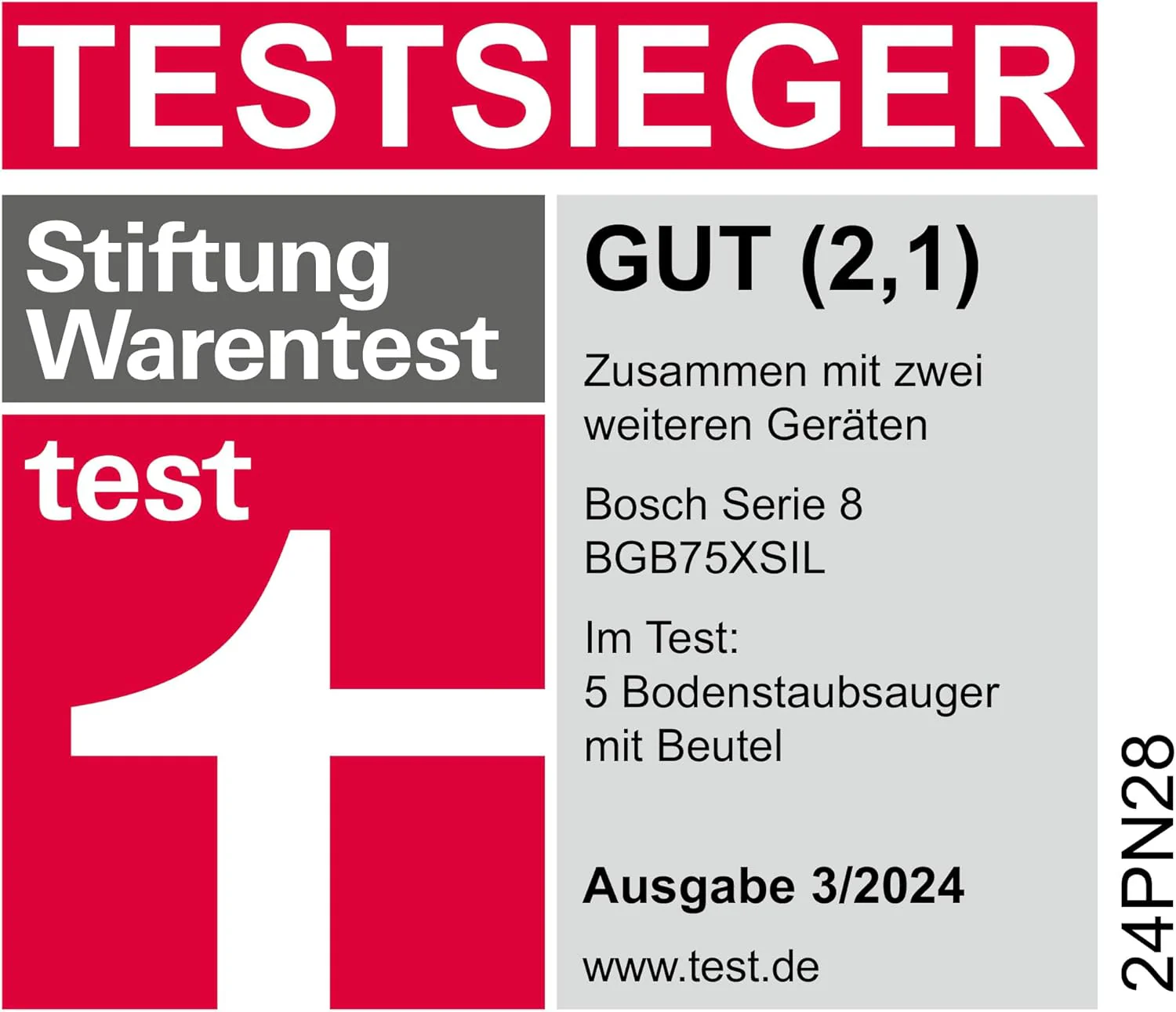 Bosch Stofzuiger met zak Serie 8 BGB75X494, sledestofzuiger, ideaal voor mensen met allergie?n, hygi?nefilter, vloermondstuk voor parket, tapijt, tegels, lange kabel, stil, 650 W, blauw