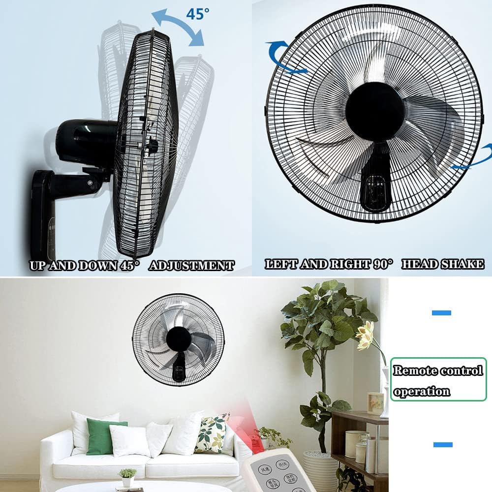 22-Zoll-Wandventilator (55,8 cm), Gewerbeventilator, Geräuscharm, Mit Fernbedienung, Für Restaurants, Studentenwohnheime Und Industriebetriebe – Schwarz (22 Zoll), Weiß (22 Zoll)
