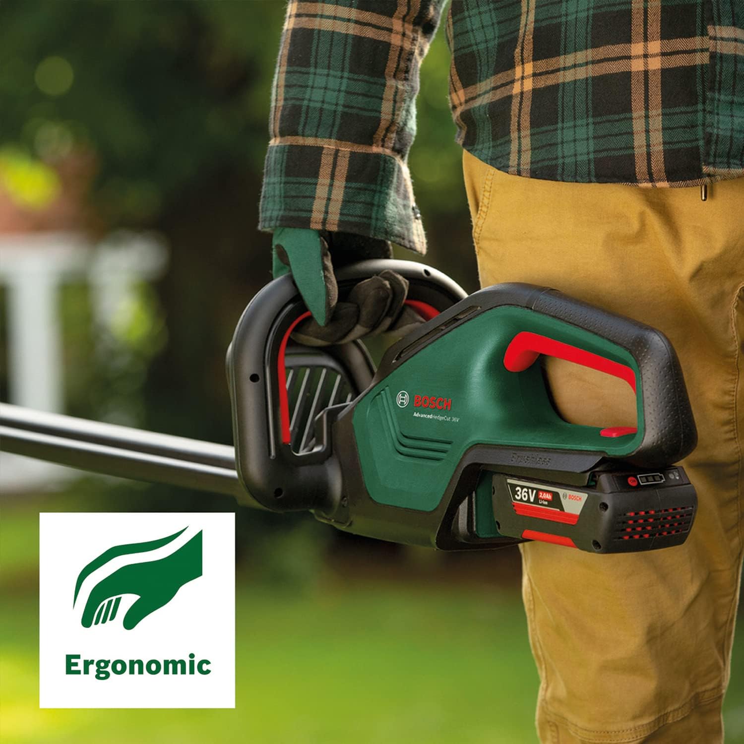 Bosch Akku-Heckenschere AdvancedHedgeCut 36V-65-28 (1x 2,0-Ah-Akku, 36-Volt-System, Messerlnge 65 cm, im Karton) - Testnote: sehr gut (Magazin: selbst ist der Mann)