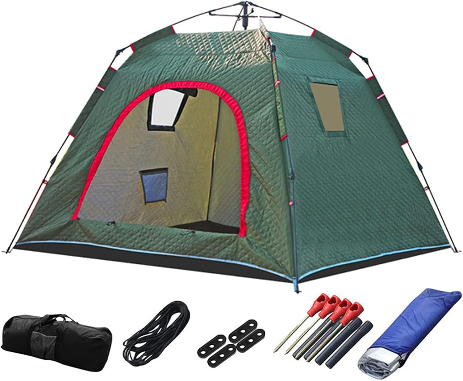 4 Personen Outdoor Eisfischen Unterstand Angeln Baumwolle Zelt Verdicken Warmes Zelt Winter Wasserdicht Camping Zelt mit feuchtigkeitsdichtem Pad