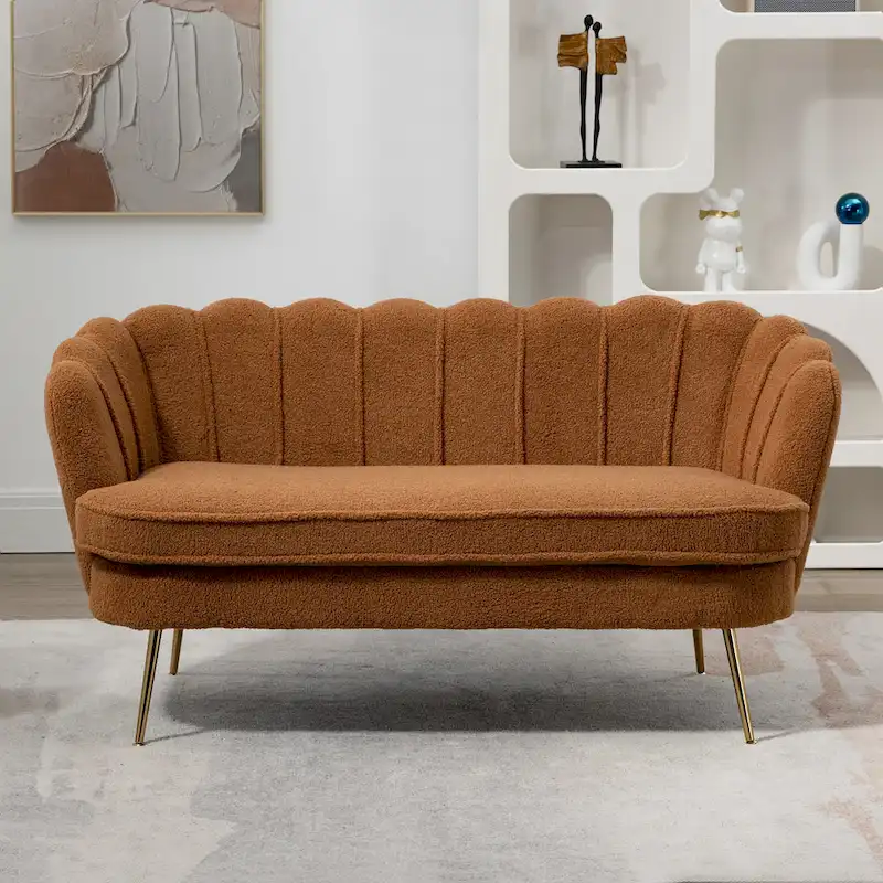 59W Mid-century Modern Tufted Loveseat Upholstered Sofa