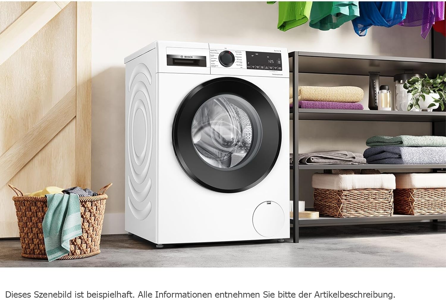 BOSCH WAN28127 Waschmaschine Serie 4, Frontlader mit 8kg Fassungsvermögen, 1400 UpM, Iron Assist, Active Water Plus, EcoSilence Drive, Speed Perfect, Weiß, 60cm