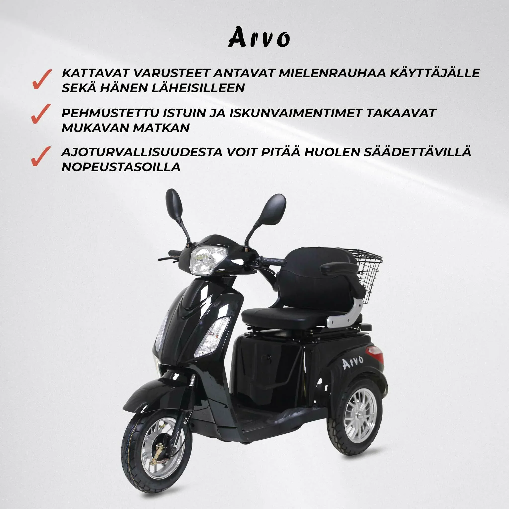 Arvo Seniorenmobil P300 Schwarz