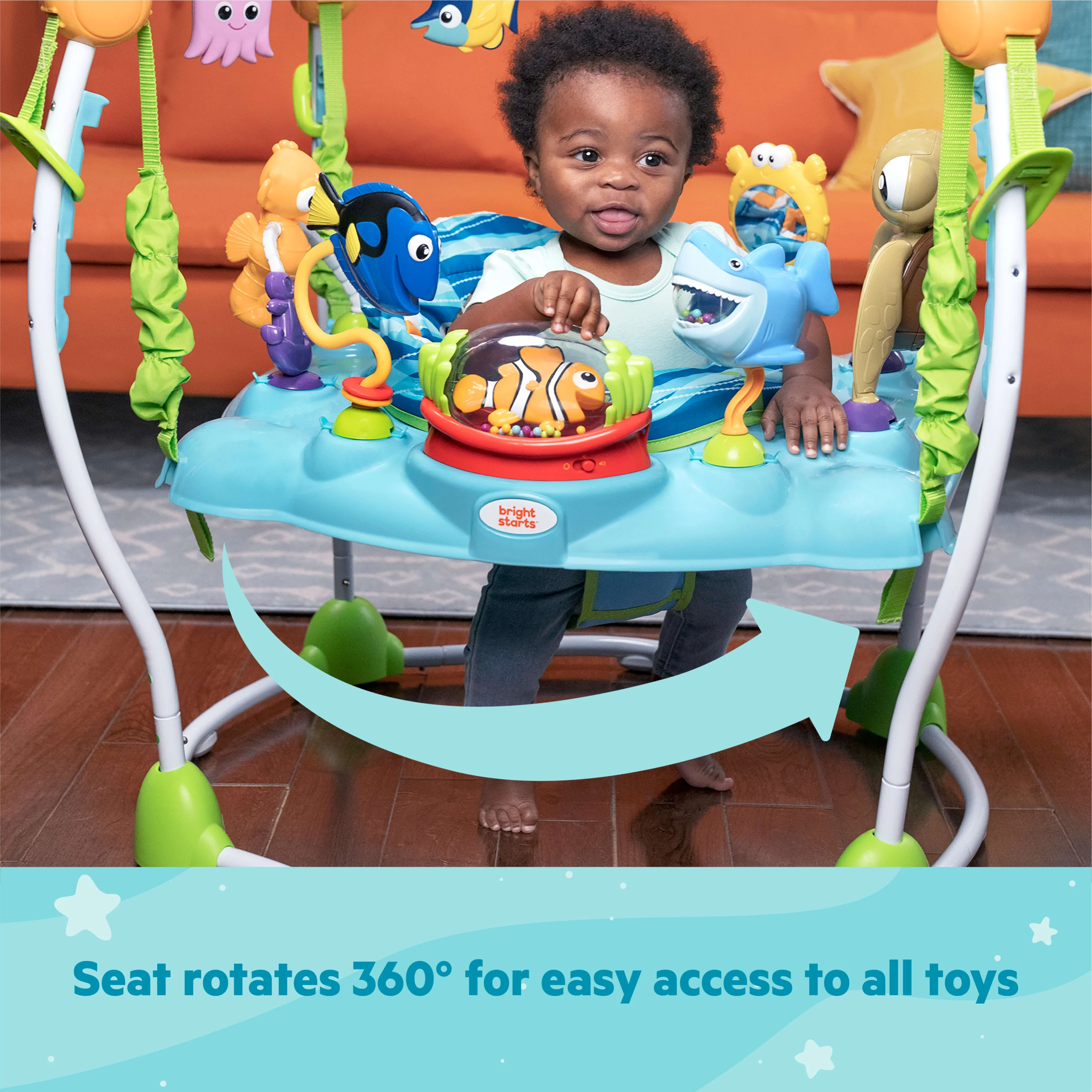 Disney Baby Finding Nemo Verstelbaar Baby-Activiteitencentrum met Wipfunctie van Bright Starts