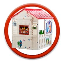  Casita de facil montaje;casita para juego; casita con pegatinas;