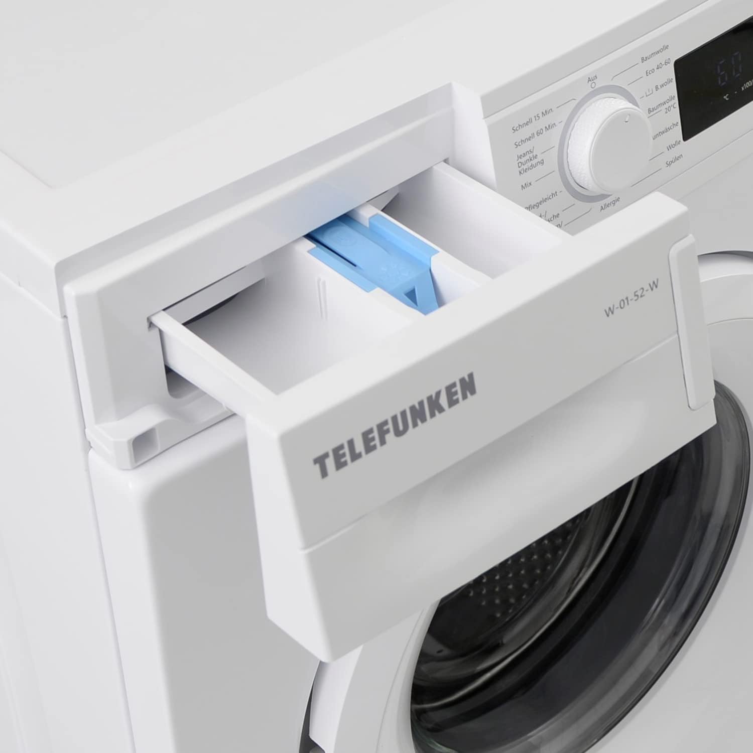Telefunken W-01-52-W Waschmaschine (5 kg / 1000 U/Min) mit Mengenautomatik und Überlaufschutz / 15 Programme/Startzeitvorwahl/weiß