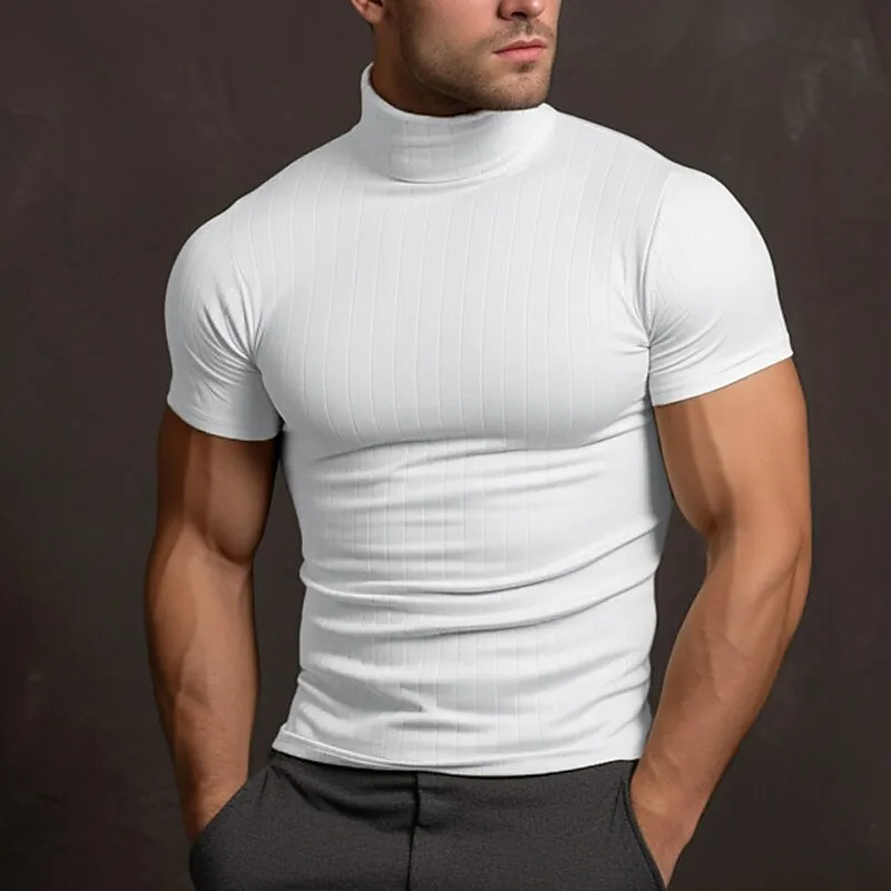 Rollkragenpullover Herren Slim Fit | Atmungsaktives Rollkragen Shirt aus weichem Material | Bequemes Langarmshirt f��r M?nner
