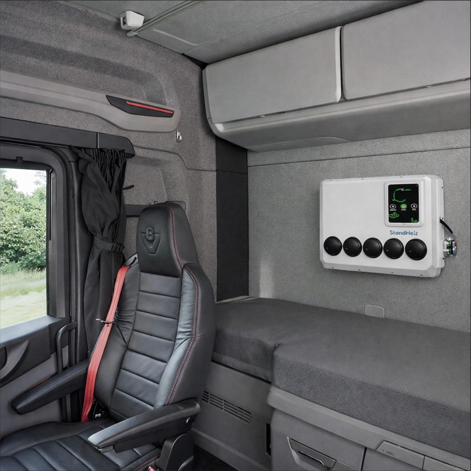 Split-Standklimaanlage für Wohnmobil LKW Wohnwagen Traktor | Elektrische 24V Parkplatz Klimaanlage Split-System | 2400W Fahrzeug Klimagerät mit Fernbedienung
