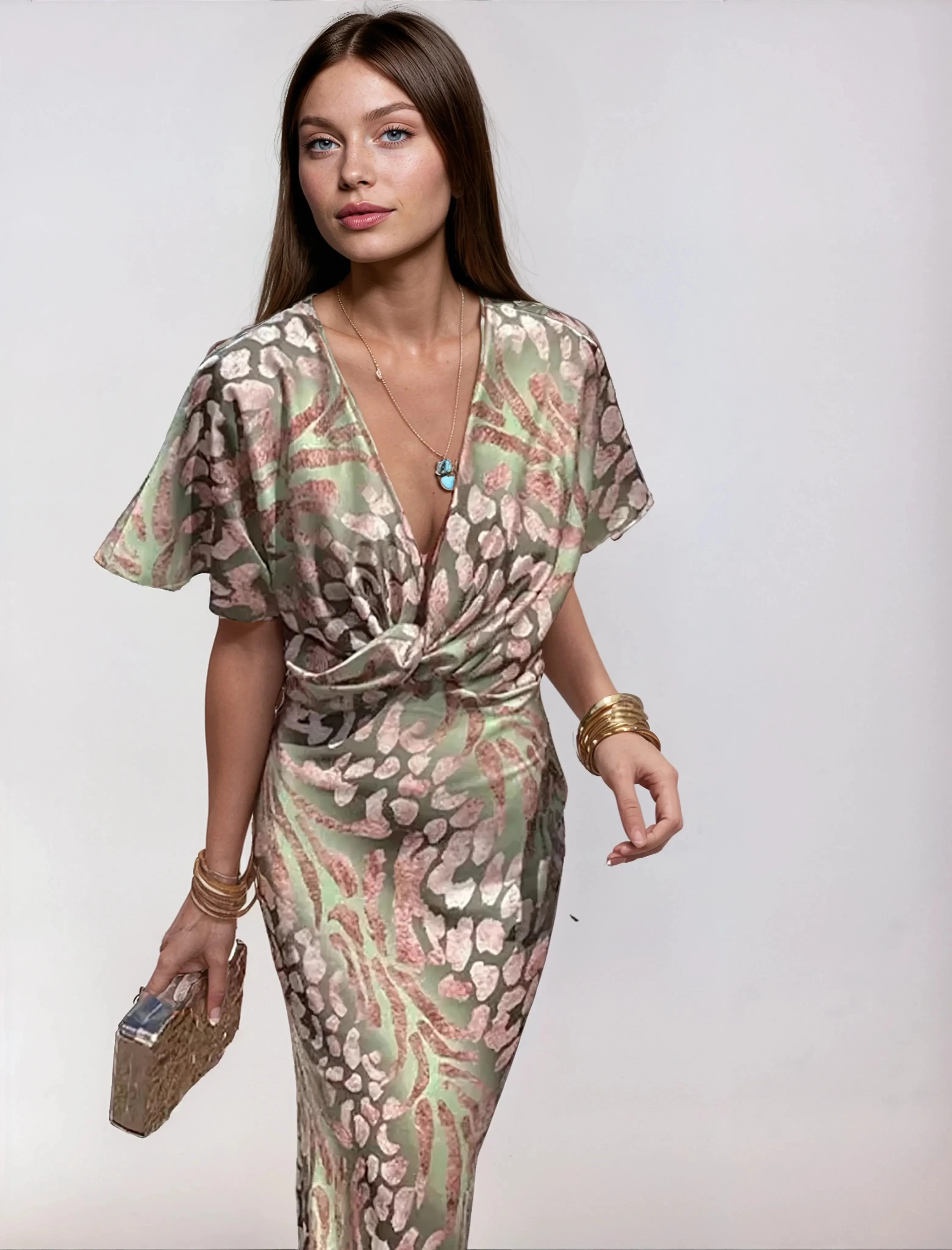 Elegantes Abendkleid mit Knotendetail f��r Damen
