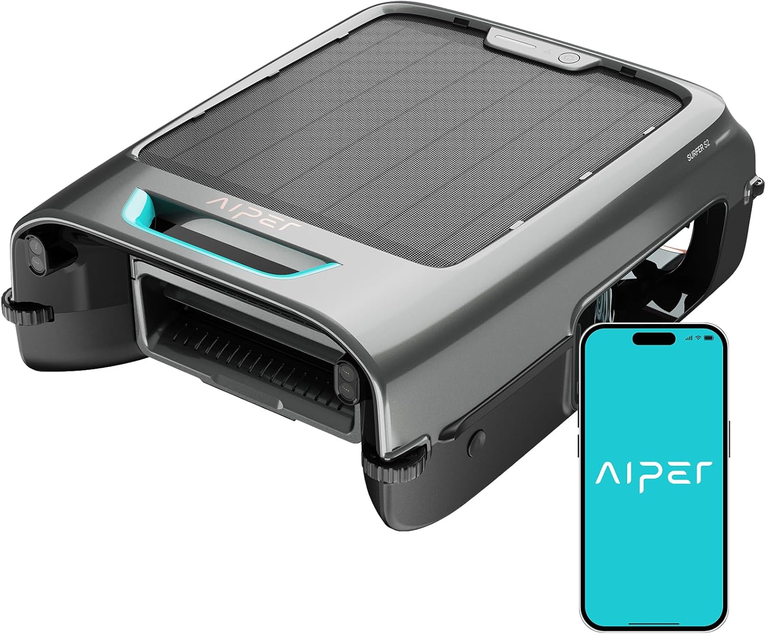 Solar Pool Skimmer with APP Support, 24/7 Cleaning, Dual Charging Modes, Smart Obstacle Avoidance, Ideal for All Swimming Pool Types