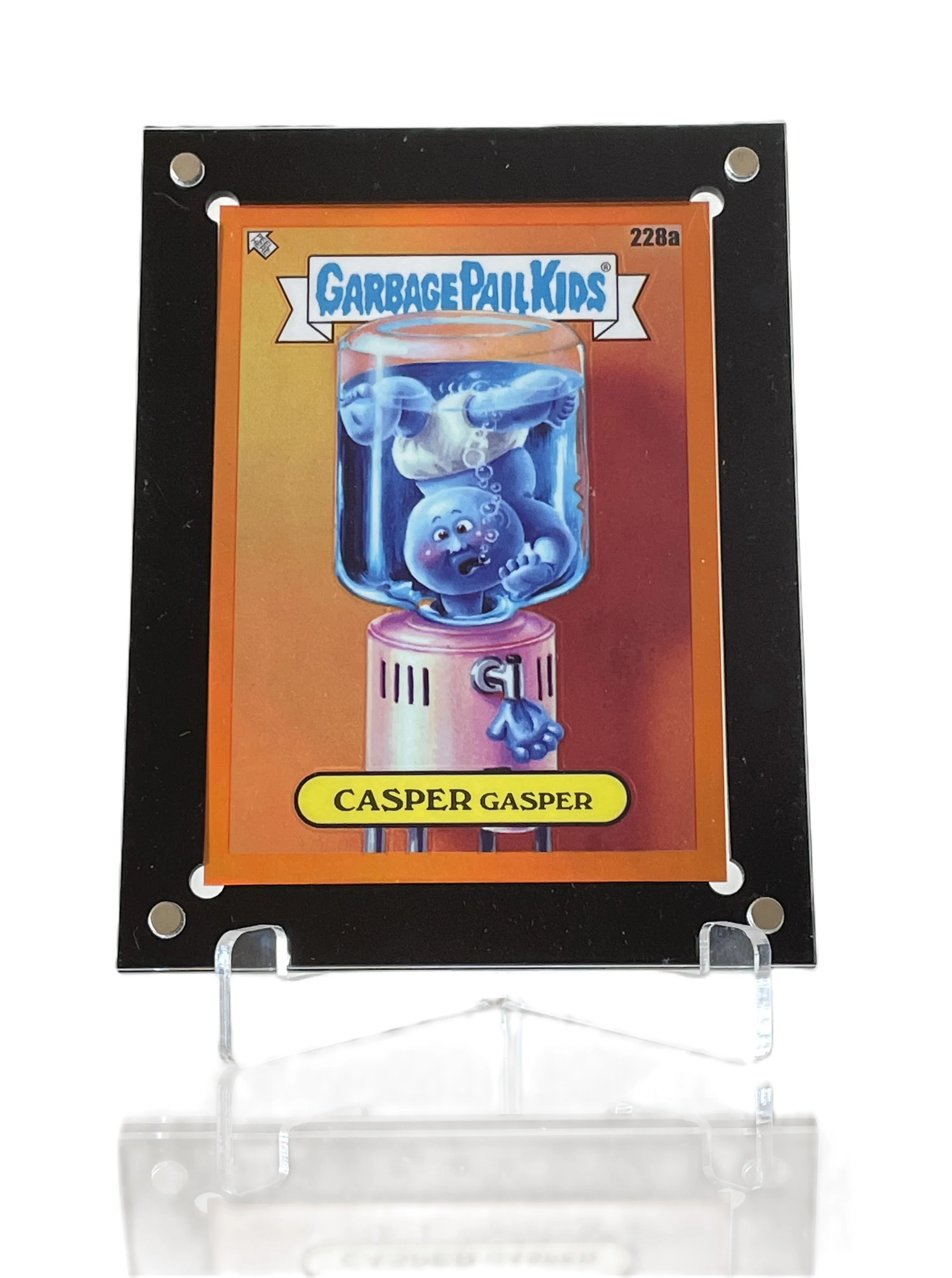 Acrylic Card Holder (MAGNETIC) For One Single RAW Card - BLACK