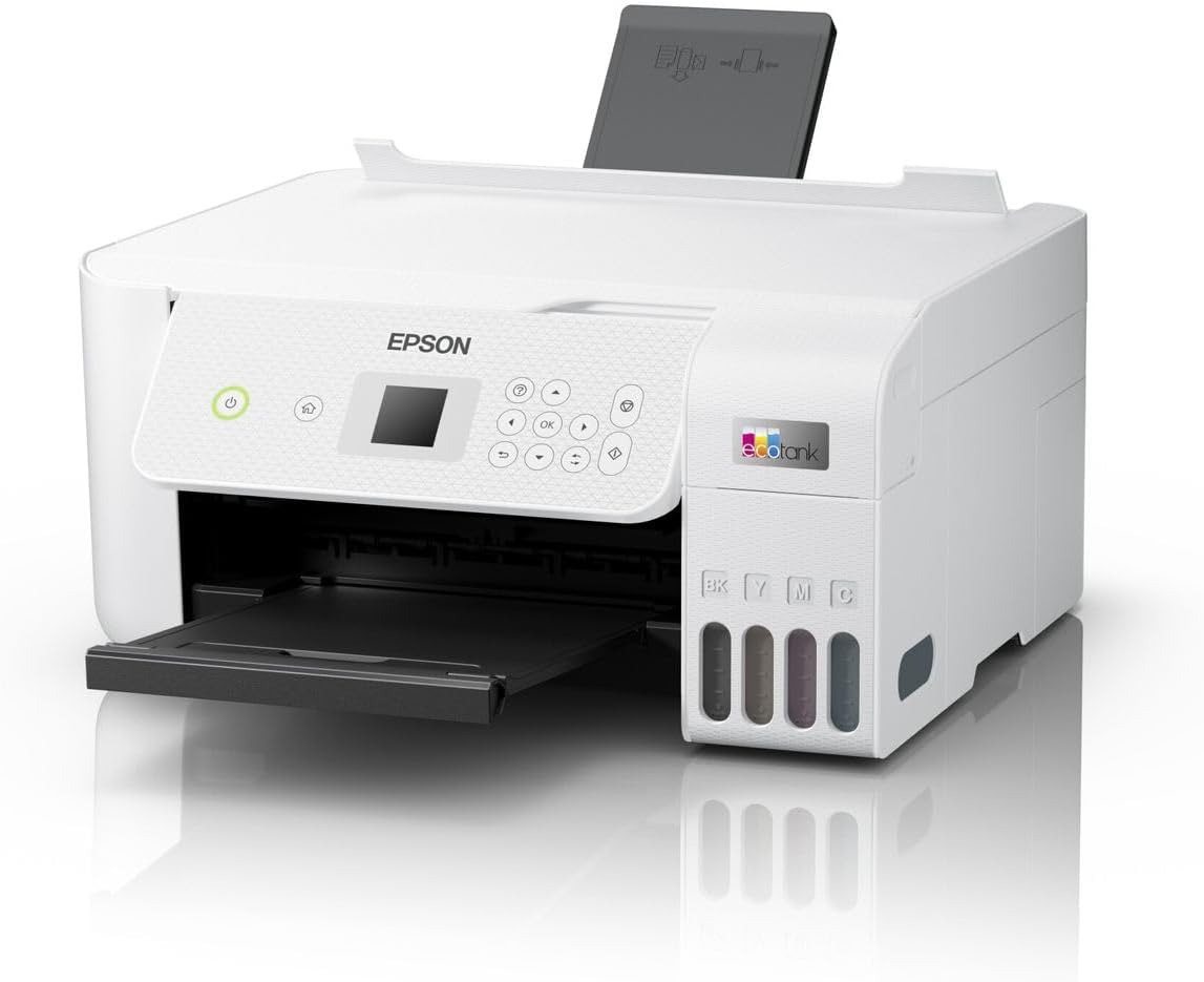 Epson EcoTank ET-2826 A4-Multifunktions-Wi-Fi-Tintentankdrucker, mit einem im Lieferumfang enthaltenen Vorrat an Tinten bis zu 3 Jahren