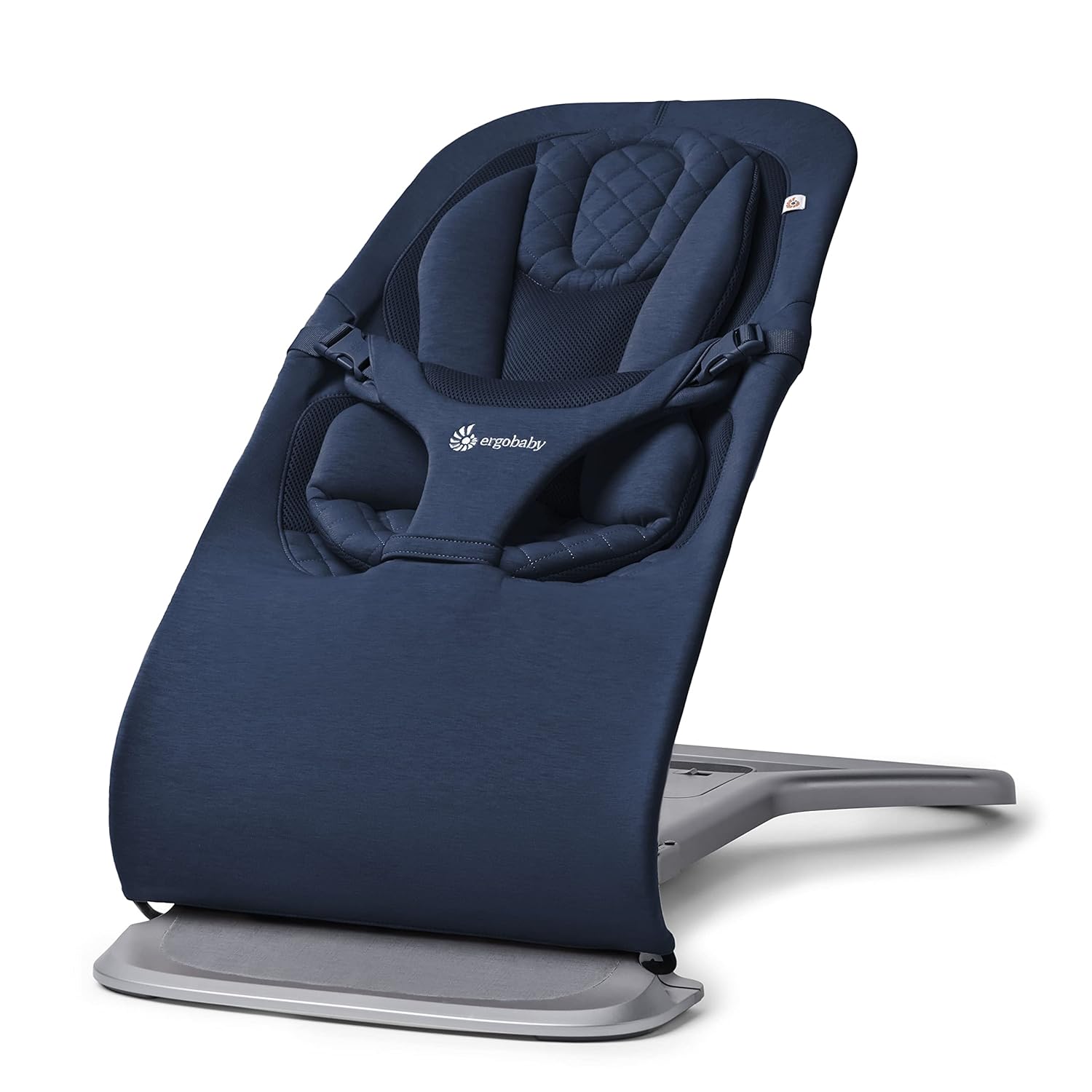 Ergobaby 3-in-1 Evolve Bouncer, Ergonomische Babywippe für Neugeborene ab Geburt bis zum Kleinkind, Babyschaukel mit Neugeboreneneinsatz (2,5 kg - 13,2 kg), Cream