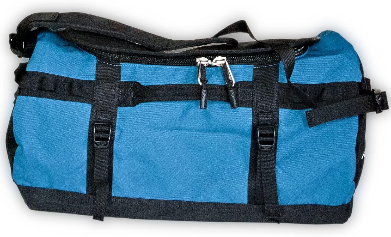 - Gilman Duffel Bag, strapazierfähige Sporttasche mit Rucksack-Schulterriemen und gepolsterten seitlichen Tragegriffen, schwarz/blau, Größe S, 50L (TNF)