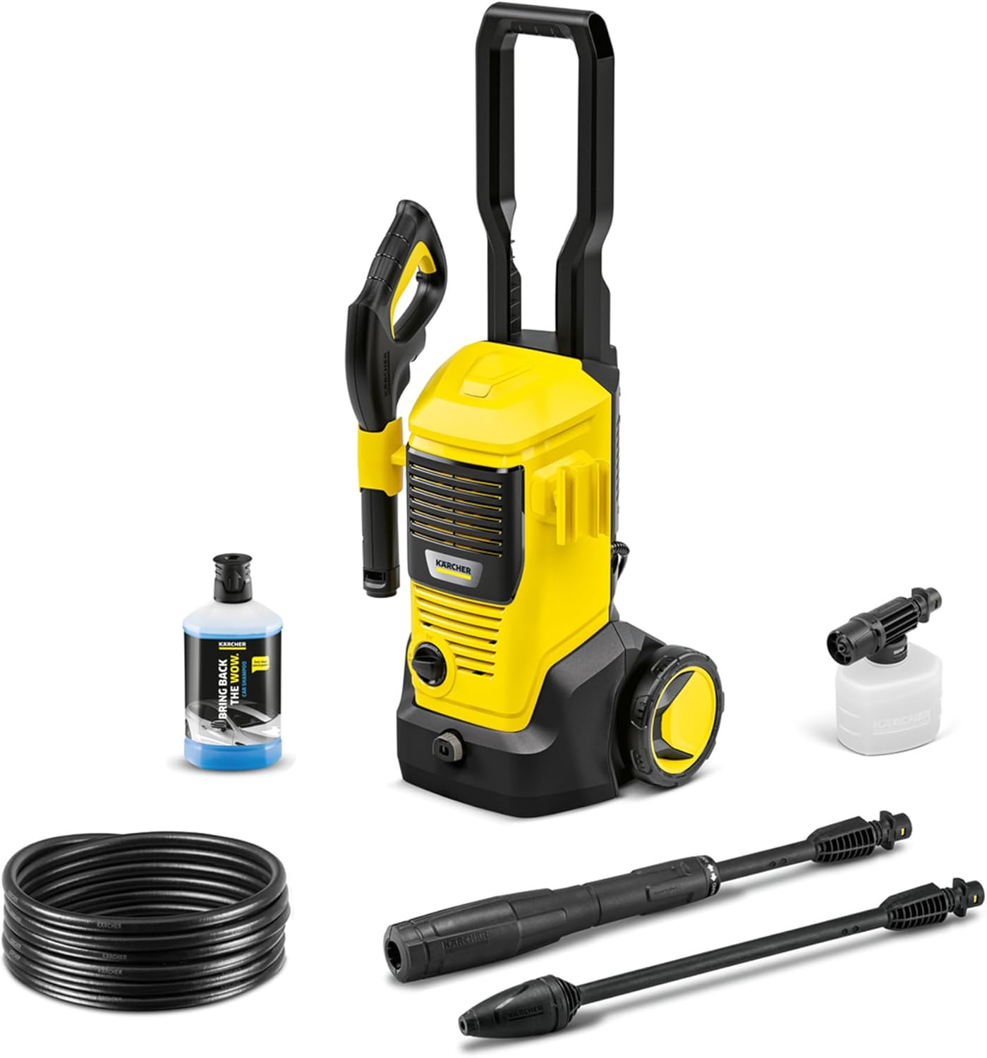 Kärcher Hochdruckreiniger K 5 Power Control, Druck: max. 145 bar, Fördermenge: 500 l/h, Flächenleistung: 40 m²/h, Wasserfilter, Gewicht: 13 kg, Hochdruckschlauch und -pistole, Dreckfräser, Strahlrohr