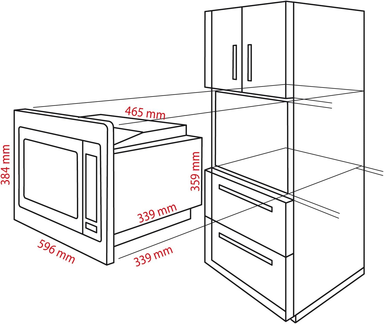 Bomann 3in1 Einbau-Mikrowelle mit Grill und Heißluft, Microwave, 25 L Garraum, 10 Automatikprogramme, Auftaufunktion, inkl. Grillrost und Drehteller (Ø 32 cm), 900 Watt, Edelstahl, MWG 2216 H EB